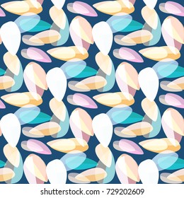 Autumn colored seamless pattern with leaves for texture or background.