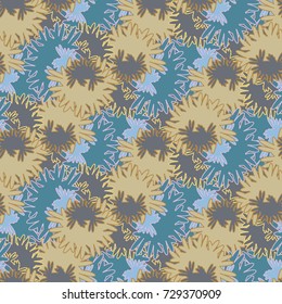 Autumn colored seamless pattern with leaves for texture or background.