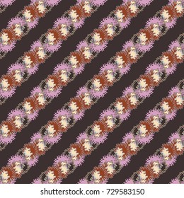 Autumn colored seamless pattern with leaves for texture or background.