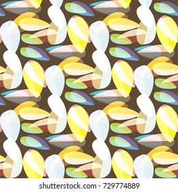 Autumn colored seamless pattern with leaves for texture or background.