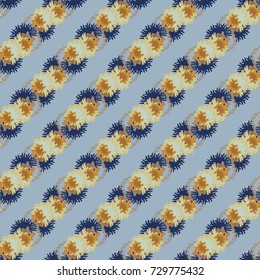Autumn colored seamless pattern with leaves for texture or background.