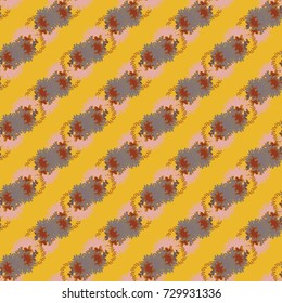 Autumn colored seamless pattern with leaves for texture or background.
