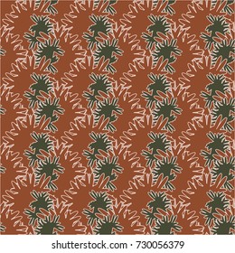 Autumn colored seamless pattern with leaves for texture or background.