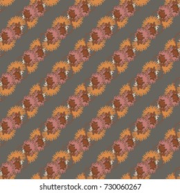 Autumn colored seamless pattern with leaves for texture or background.