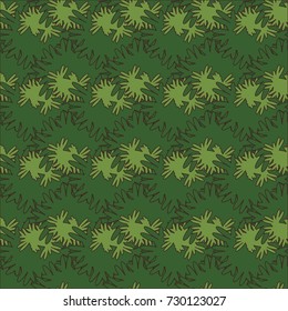 Autumn colored seamless pattern with leaves for texture or background.