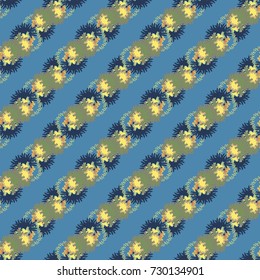 Autumn colored seamless pattern with leaves for texture or background.