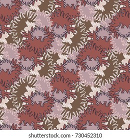 Autumn colored seamless pattern with leaves for texture or background.
