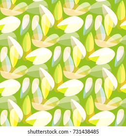 Autumn colored seamless pattern with leaves for texture or background.