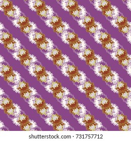 Autumn colored seamless pattern with leaves for texture or background.