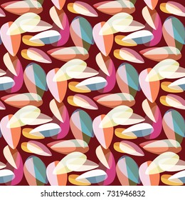 Autumn colored seamless pattern with leaves for texture or background.