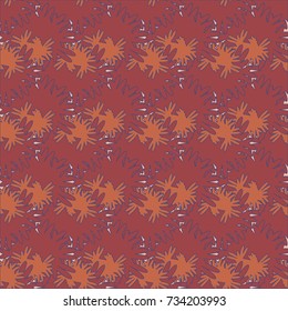 Autumn colored seamless pattern with leaves for texture or background.