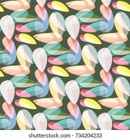 Autumn colored seamless pattern with leaves for texture or background.