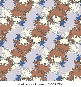 Autumn colored seamless pattern with leaves for texture or background.