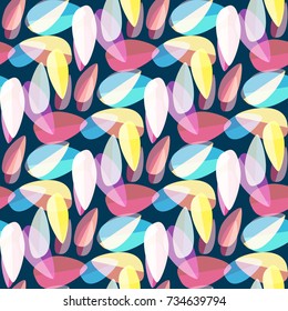 Autumn colored seamless pattern with leaves for texture or background.