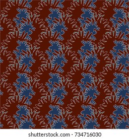 Autumn colored seamless pattern with leaves for texture or background.