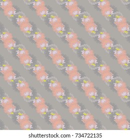 Autumn colored seamless pattern with leaves for texture or background.