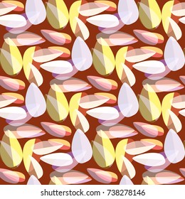 Autumn colored seamless pattern with leaves for texture or background.