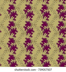 Autumn colored seamless pattern with leaves for texture or background.