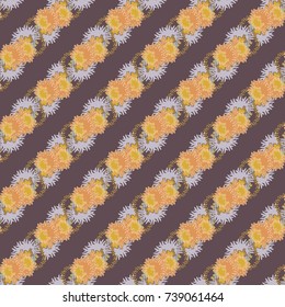 Autumn colored seamless pattern with leaves for texture or background.
