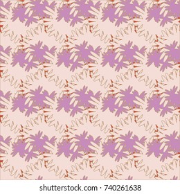 Autumn colored seamless pattern with leaves for texture or background.