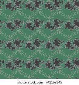 Autumn colored seamless pattern with leaves for texture or background.