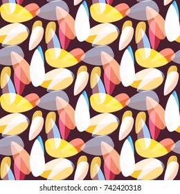 Autumn colored seamless pattern with leaves for texture or background.