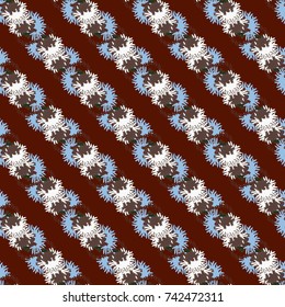 Autumn colored seamless pattern with leaves for texture or background.