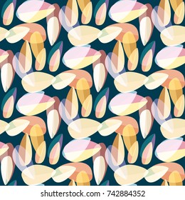 Autumn colored seamless pattern with leaves for texture or background.