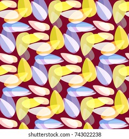 Autumn colored seamless pattern with leaves for texture or background.