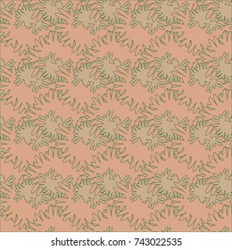 Autumn colored seamless pattern with leaves for texture or background.
