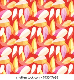 Autumn colored seamless pattern with leaves for texture or background.