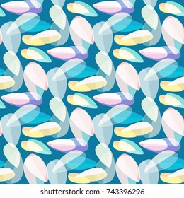 Autumn colored seamless pattern with leaves for texture or background.