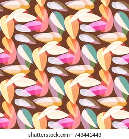 Autumn colored seamless pattern with leaves for texture or background.