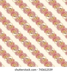 Autumn colored seamless pattern with leaves for texture or background.