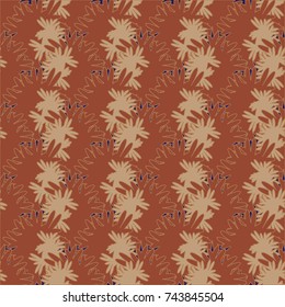 Autumn colored seamless pattern with leaves for texture or background.