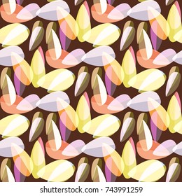 Autumn colored seamless pattern with leaves for texture or background.