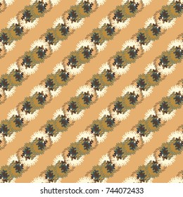 Autumn colored seamless pattern with leaves for texture or background.