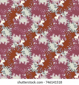 Autumn colored seamless pattern with leaves for texture or background.