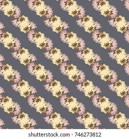 Autumn colored seamless pattern with leaves for texture or background.