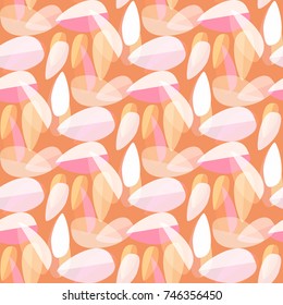 Autumn colored seamless pattern with leaves for texture or background.