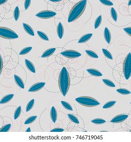 Autumn colored seamless pattern with leaves for texture or background.