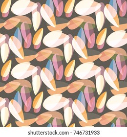 Autumn colored seamless pattern with leaves for texture or background.