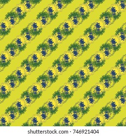 Autumn colored seamless pattern with leaves for texture or background.