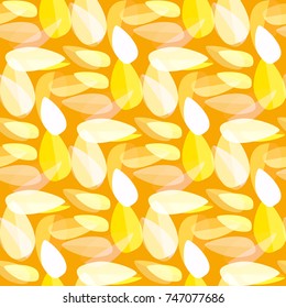 Autumn colored seamless pattern with leaves for texture or background.