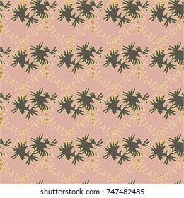 Autumn colored seamless pattern with leaves for texture or background.