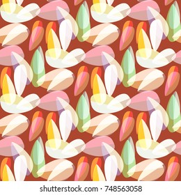 Autumn colored seamless pattern with leaves for texture or background.