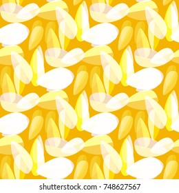 Autumn colored seamless pattern with leaves for texture or background.