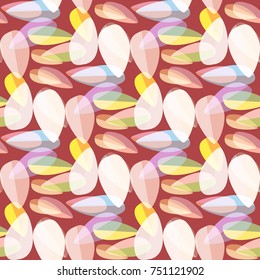 Autumn colored seamless pattern with leaves for texture or background.