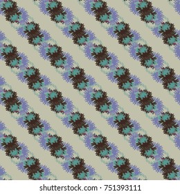 Autumn colored seamless pattern with leaves for texture or background.