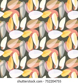 Autumn colored seamless pattern with leaves for texture or background.